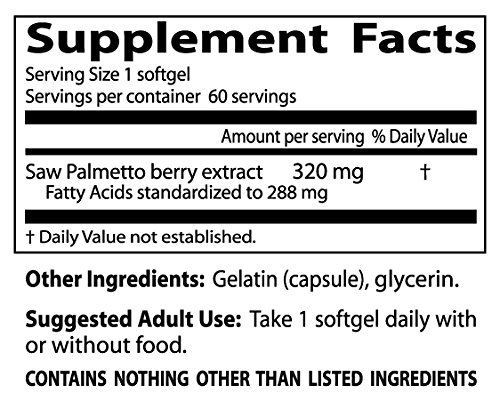 Saw Palmetto Label - Saw Palmetto for Hair Loss