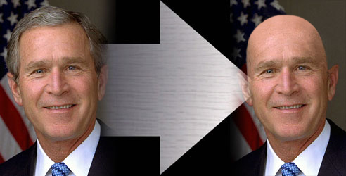 George Bush Bald