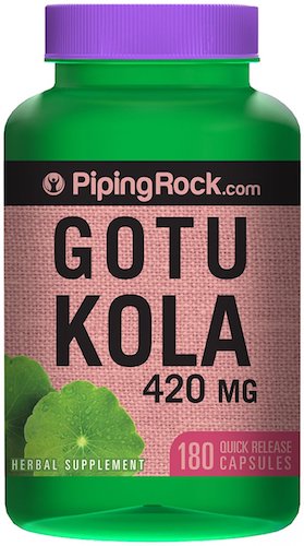 Piping Rock Gotu Kola 420 mg 180 Quick Release Capsules Herbal Supplement