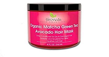 groveda organic matcha green tea and avocodo hair mask