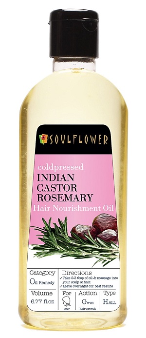 soulflower cold pressed castor and rosemary hair nourishment oil