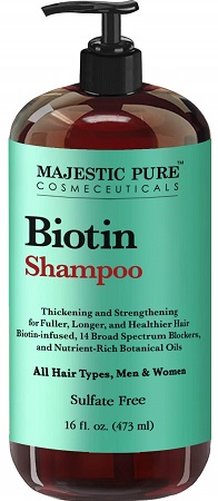 Majestic Pure Biotin Hair Shampoo - Hair Loss Shampoo for Thicker Hair